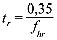 t(r) = 0,35 / f(hr)